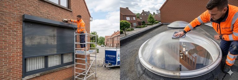 Rolluiken en koepels grondig reinigen